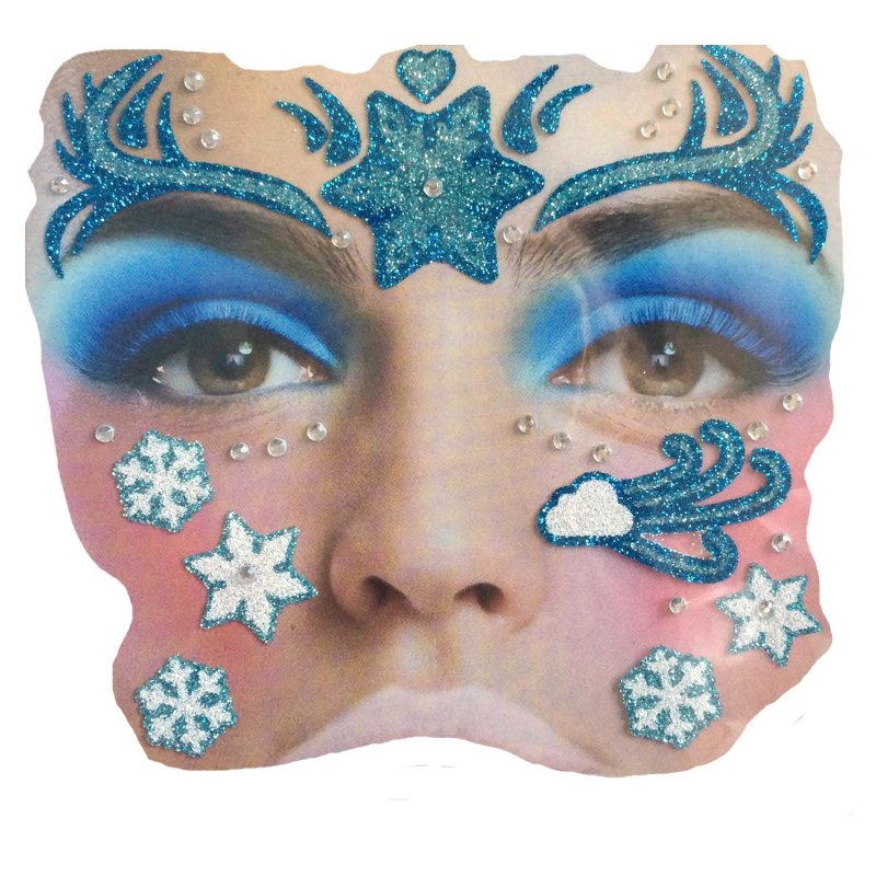 Gesichts Tattoo Face Art Eisprinzessin Halloween Karneval, 3,99 &amp;euro