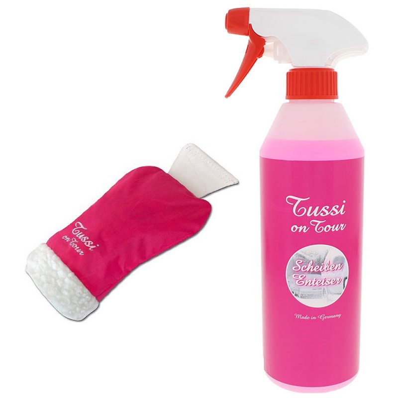 Tussi on Tour - Eiskratzer Handschuh + Scheiben Enteiser Spray 500ml
