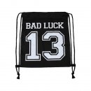 Bad Luck 13 Schwarz Turnbeutel Tasche Jutebeutel...