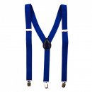 Bunte Neon & Uni Farben - Y - Hosentrger mit 3 Clips Blau