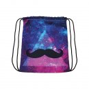 Galaxy Mustache Turnbeutel Tasche Jutebeutel Sporttasche...
