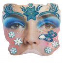 Gesichts Tattoo Face Art Eisprinzessin Halloween Karneval
