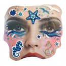 Gesichts Tattoo Face Art Marine Halloween Karneval