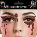 Gesichts Tattoo Face Art Trne Halloween Karneval