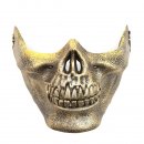 Halbmaske Totenkopf Skull Gold Halloween Karneval