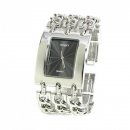 Panzerarmbanduhr Damen Uhr Kette Edel Strass Silber Luxus...