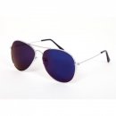 Pilotenbrille Pornobrille Blau verspiegelt Sonnenbrille