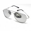 Pilotenbrille Pornobrille Silber verspiegelt Sonnenbrille