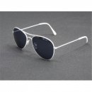 Pilotenbrille Pornobrille Weiss / Schwarz  Sonnenbrille