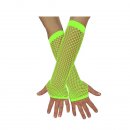 Sexy Handschuhe Netz Netzhandschuhe Lang Neon Grün
