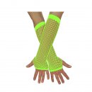 Sexy Handschuhe Netz Netzhandschuhe Lang Neon Grn