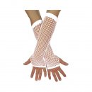 Sexy Handschuhe Netz Netzhandschuhe Lang Weiss