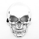 Totenkopf Maske Silber Skelett Mask Chrom