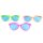 3x Riesen Sonnenbrille 25,5 x 9cm Pink Orange Grn Lila 