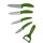 5tlg. Keramik Messer Set, Allzweckmesser,  Schälmesser, Kochmesser, Schäler, Küchenmesser Grün