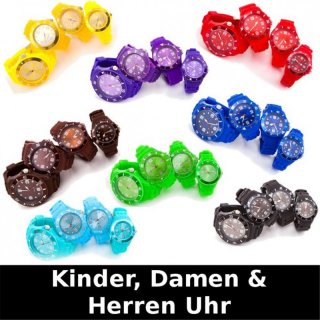Bunte Silikon Uhr Kinder & Damen XXS Watch Armbanduhr