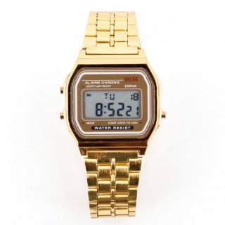 Digital Damenuhr/Herrenuhr Retro Design Klassisch Uhr Gold