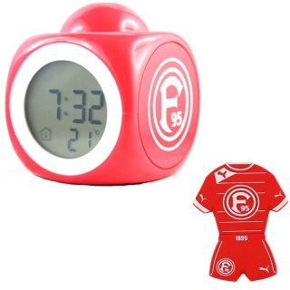 F95 Fortuna Dsseldorf Projektions Wecker Sondwecker + 3D Fan Trikot Magnet 