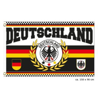 Fahne Flagge Deutschland Schwarz / Weiss 90 x 150cm