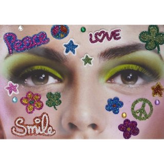 Gesichts Tattoo Face Art Spinnennetz Halloween Karneval