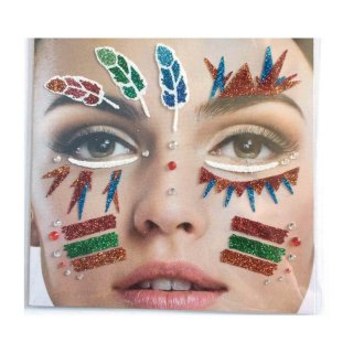 Gesichts Tattoo Face Art Indianer Halloween Karneval