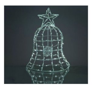 Hellum - LED Weihnachtsglocke Outdoor ca. 55cm 130 LEDs Weiss