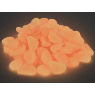 Leuchtsteine Leuchtende Deko Steine 250g ca.80 Steine Rot/Rot 1,5-3,0 cm