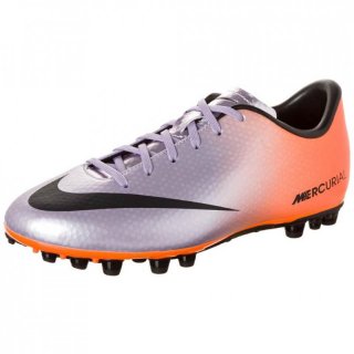 Nike JR Mercurial Victory IV 555633508- Fussball Schuh Silber / Orange Gre 38