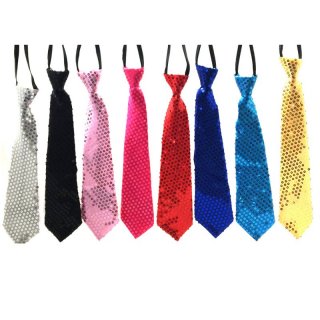 Pailletten Krawatte Schlips Party Karneval 8 Farben