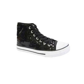 Pailletten Schuhe Schwarz 36-42