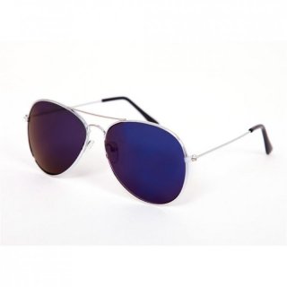 Pilotenbrille Pornobrille Blau verspiegelt Sonnenbrille