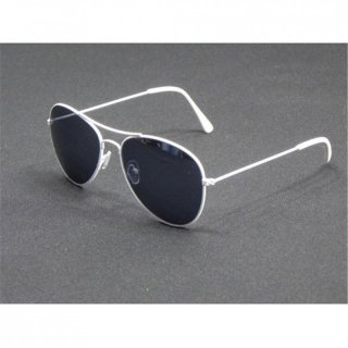 Pilotenbrille Pornobrille Weiss / Schwarz  Sonnenbrille