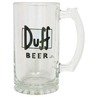 Simpsons Duff Beer Bierglas 0,3 Liter Maßkrug Bierkrug Wiesn Bier Glas